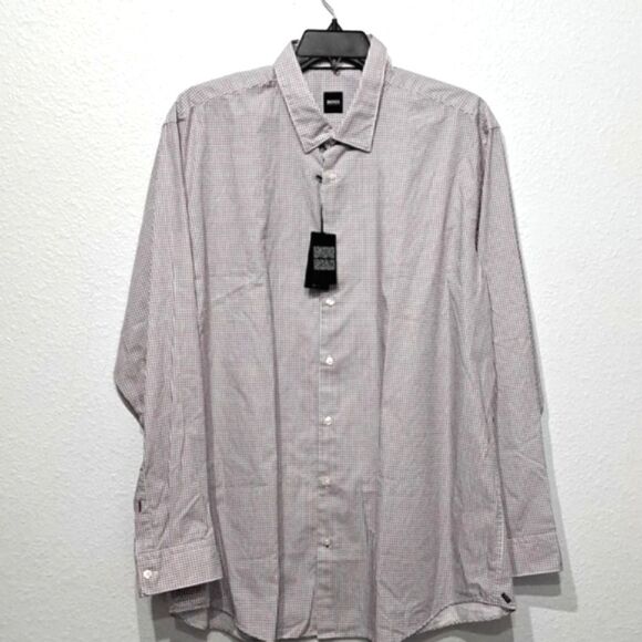Boss Geometric Print Long Sleeve Shirt
